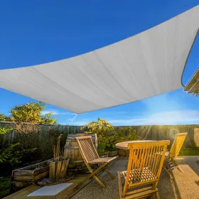 12'X16' Light Grey HDPE Sunshade Sail (Option: defaulttitle)